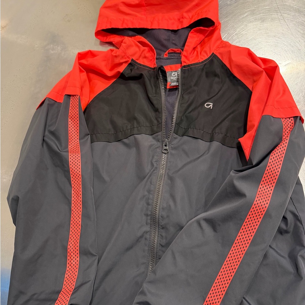 GAP Red and Black Windbreaker Jacket